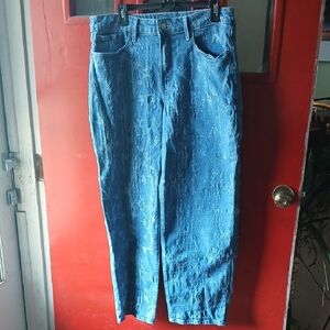 Old Navy Blue Distressed Loose Jeans Size 12